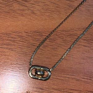 Authentic Dior Gold Tone CD Necklace